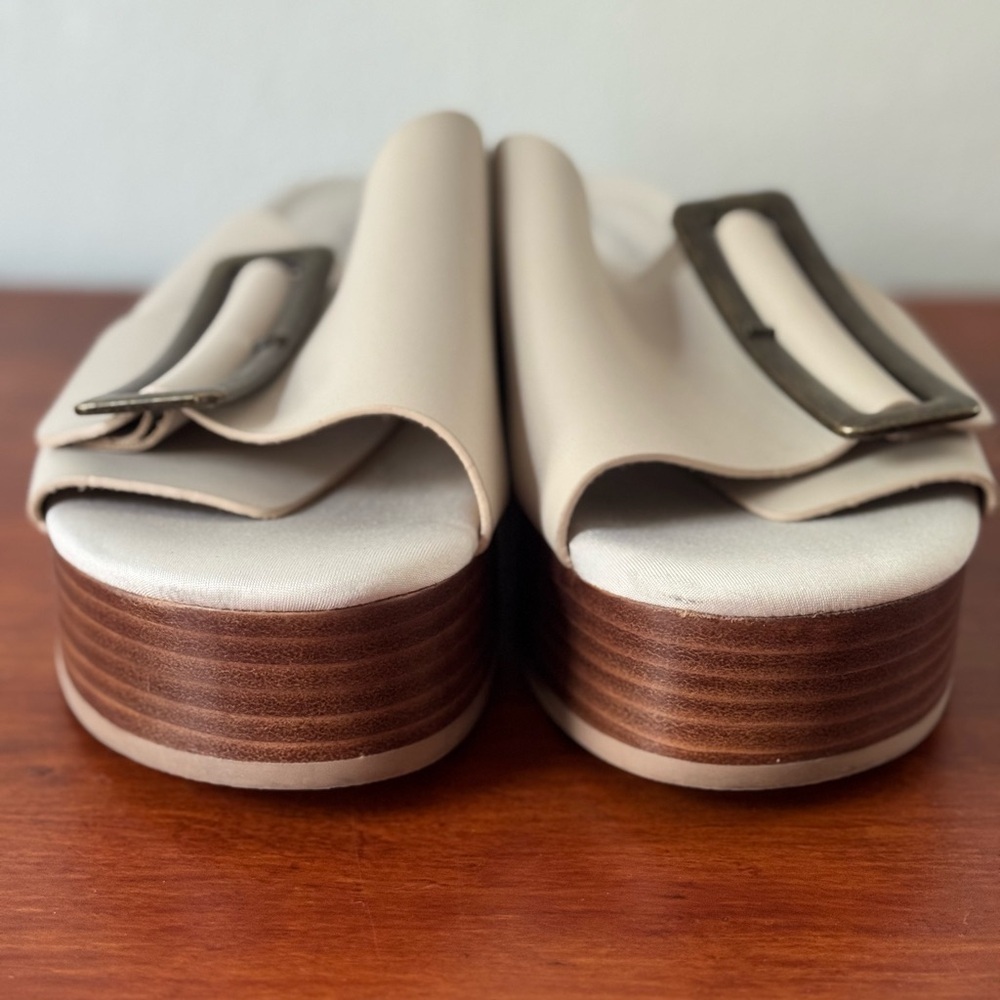 Anthropologie Kelsi Dagger Brooklyn Dover Chunk Buckle Platform Sandals - Picture 5 of 12